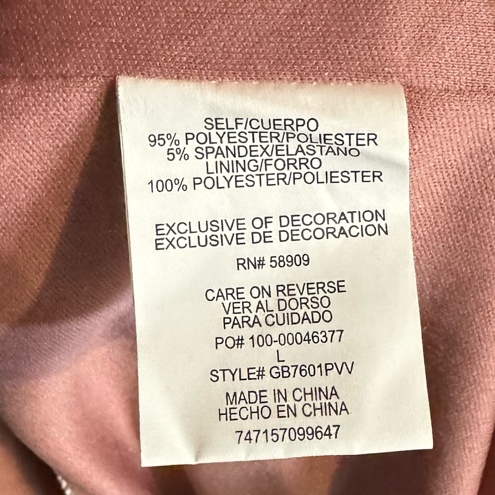 Gianni Bini Glitzy Daze One Shoulder Ruffle Pink Velveteen Dress Women’s L (NWT) - Picture 8 of 8